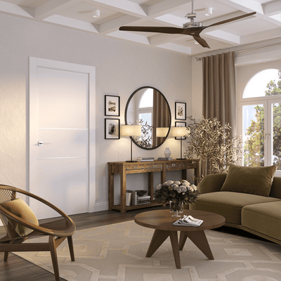 20 MIN FIRE RATED 2H SNOW WHITE SWING BELLDINNI MODERN INTERIOR DOOR