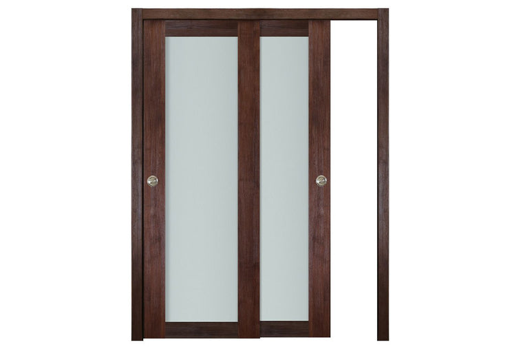 Nova Italia Vetro 1 Lite Prestige Brown Laminate Interior Door| ByPass Door
