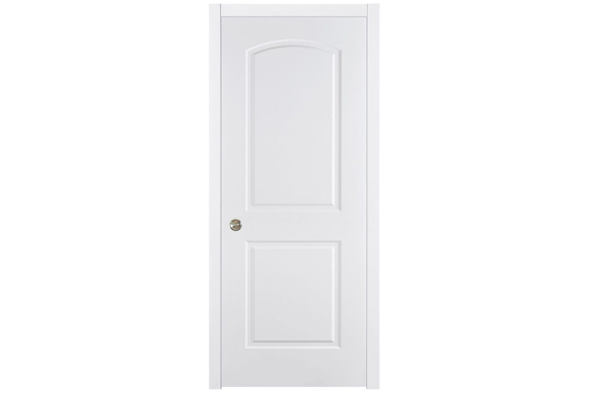 Nova 2 Panel Arched Soft White Laminated Traditional Interior Door, image size:1200x800