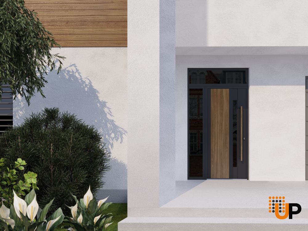 Front Exterior Prehung Steel Door | Dekton 0163 | Entry Metal Modern Painted Door