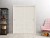 Sliding Closet Bypass Door with Decorative Panels | Wood Solid Bedroom Wardrobe Doors | 7001