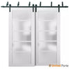 Barn Bypass Doors with Frosted Opaque Glass | Solid Panel Interior Doors | Buy Doors Online