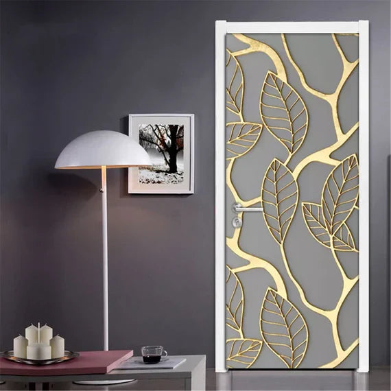 Vintage Door Makeover With Diy Gold Foil Decal