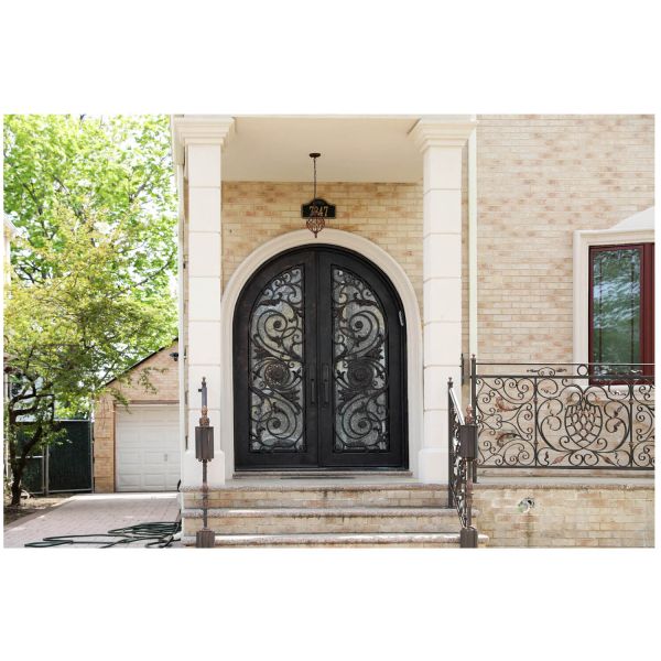 Nova Royal Series Wrought Iron Custom Exterior Door Style 009