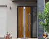Front Exterior Prehung Steel Door | Stainless Inserts Modern Painted Door | Deux 1744