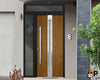 Front Exterior Prehung Steel Door | Stainless Inserts Modern Painted Door | Deux 1744