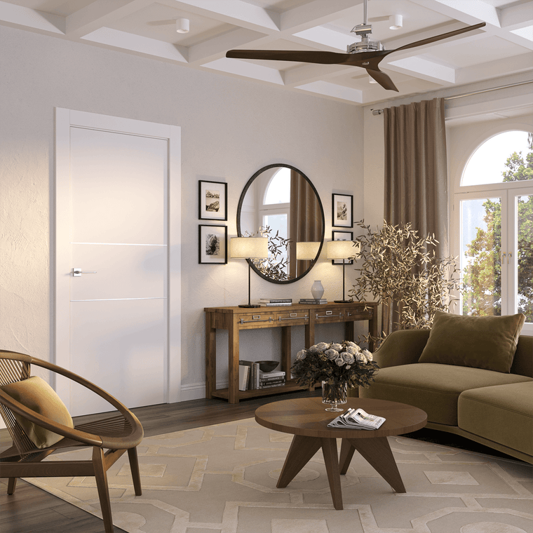 20 MIN FIRE RATED 2H SNOW WHITE SWING BELLDINNI MODERN INTERIOR DOOR