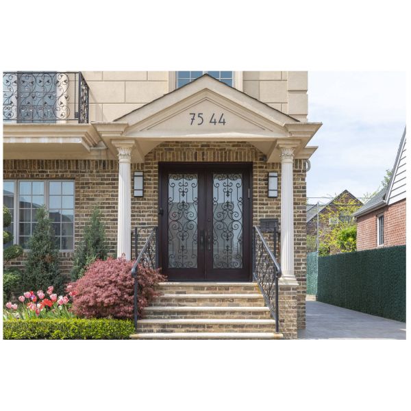 Nova Royal Series Wrought Iron Custom Exterior Door Style 027