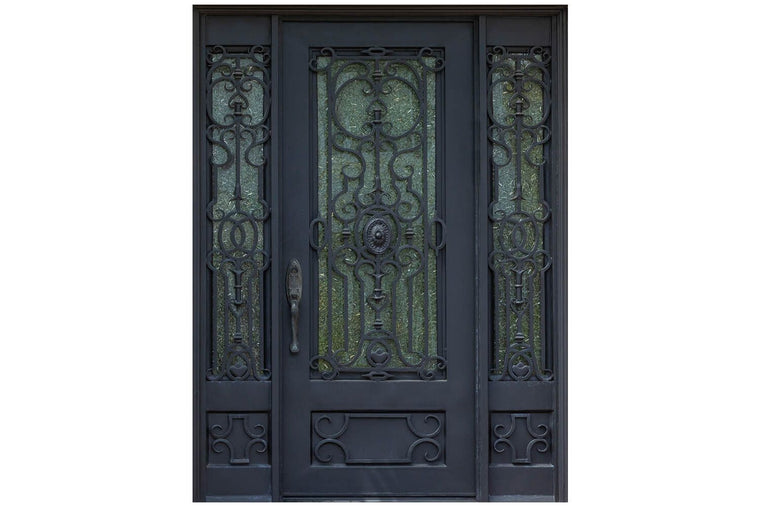 Nova Royal Series Wrought Iron Custom Exterior Door Style 029