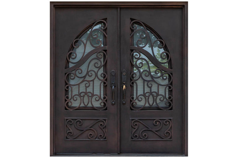 Nova Royal Series Wrought Iron Custom Exterior Door Style 030