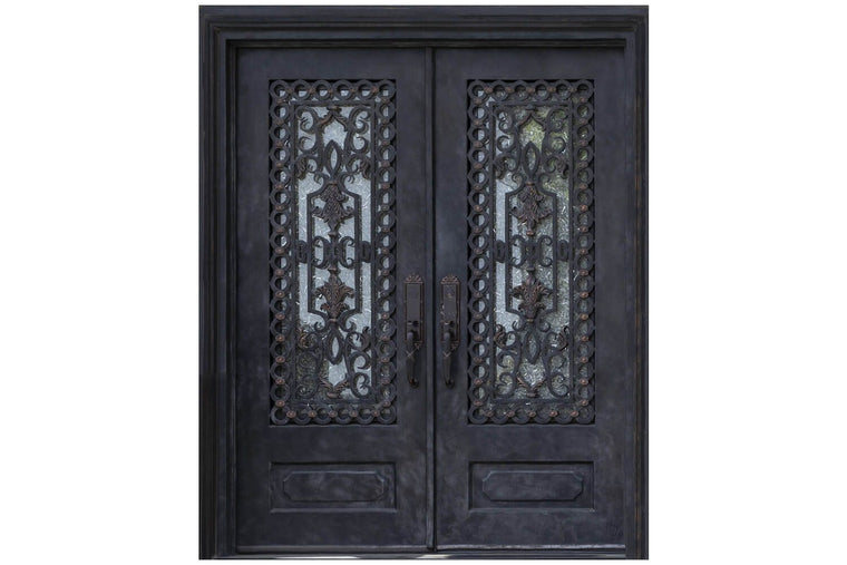 Nova Royal Series Wrought Iron Custom Exterior Door Style 032