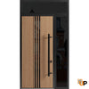 Entry Metal Modern Painted Door | Ronex 1055 Teak 96"