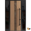 Entry Metal Modern Painted Door | Ronex 1055 Teak 96"