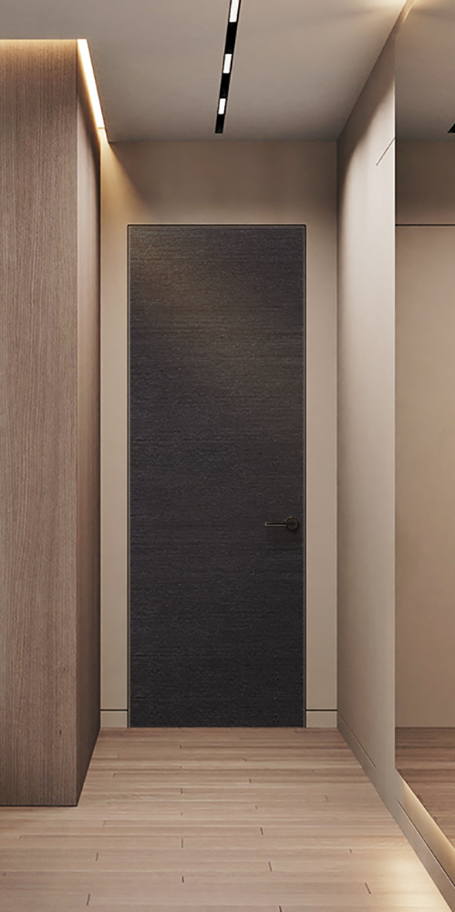 Avon 01 1H Black Matte Frameless Belldinni Modern Interior Door