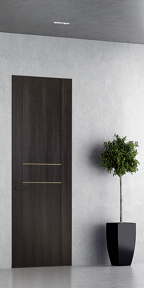 Avon 01 2HN Gold Veralinga Oak Frameless Belldinni Modern Interior Door