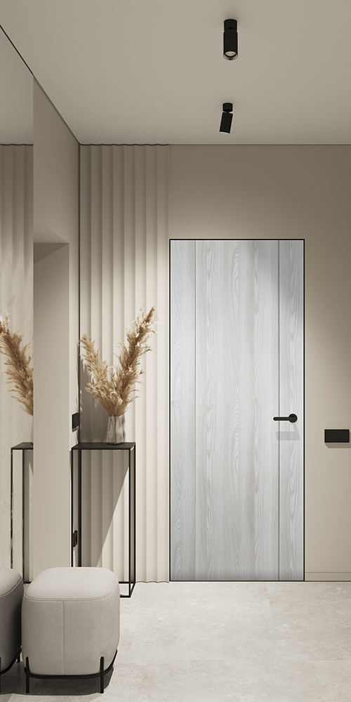 Avon 01 Ribeira Ash Frameless Belldinni Modern Interior Door