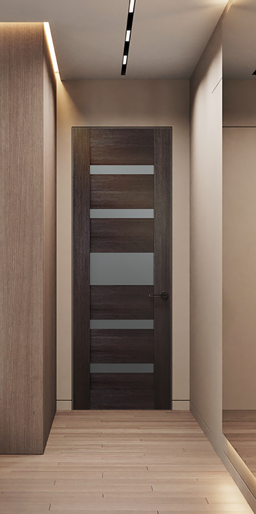 Avon 07 05 Vetro Veralinga Oak Frameless Belldinni Modern Interior Door