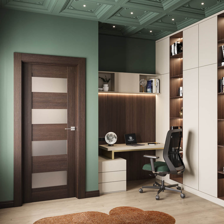Avon 07 08 Vetro Veralinga Oak Frameless Belldinni Modern Interior Door