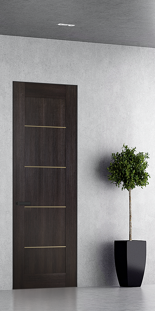 Avon 07 4H Gold Veralinga Oak Frameless Belldinni Modern Interior Door