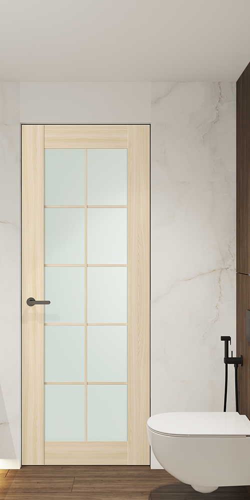 AVON 10 LITE VETRO LOIRE ASH FRAMELESS BELLDINNI MODERN INTERIOR DOOR