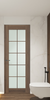 Avon 10 Lite Vetro Pecan Nutwood Frameless Belldinni Modern Interior Door