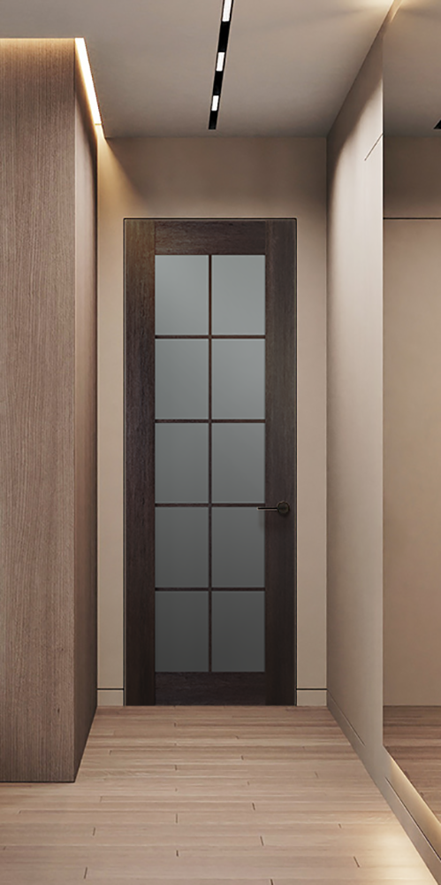 Avon 10 Lite Vetro Veralinga Oak Frameless Belldinni Modern Interior Door