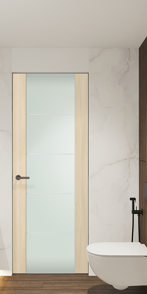 Avon 202 4H Vetro Loire Ash Frameless Belldinni Modern Interior Door