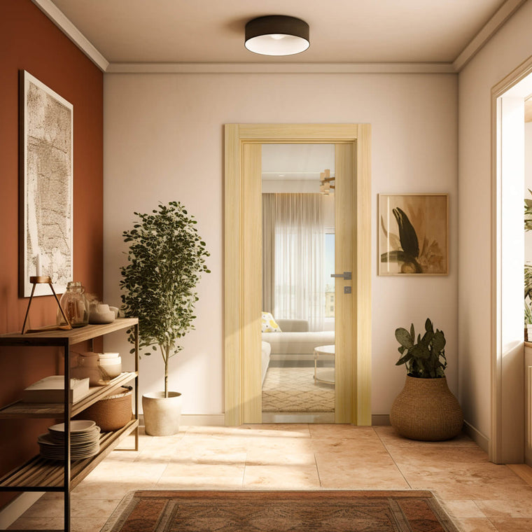 Avon 202 Clear Vetro Loire Ash Belldinni Modern Interior Door