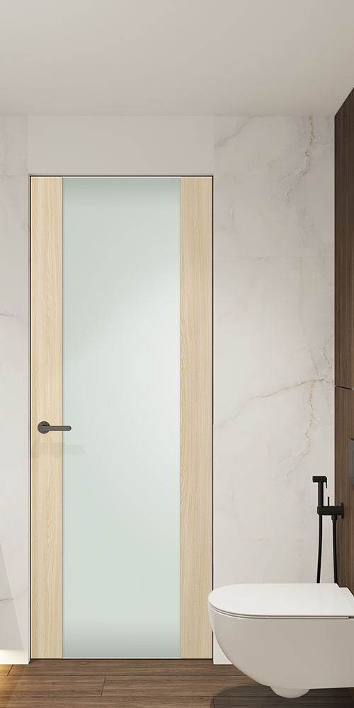 Avon 202 Vetro Loire Ash Frameless Belldinni Modern Interior Door