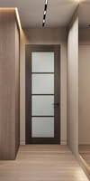 AVON 4 LITE VETRO VERALINGA OAK FRAMELESS BELLDINNI MODERN INTERIOR DOOR | Buy Doors Online