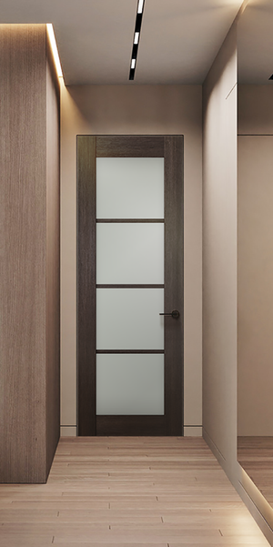 AVON 4 LITE VETRO VERALINGA OAK FRAMELESS BELLDINNI MODERN INTERIOR DOOR | Buy Doors Online