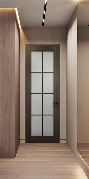 AVON 8 LITE VETRO VERALINGA OAK FRAMELESS BELLDINNI MODERN INTERIOR DOOR | Buy Doors Online