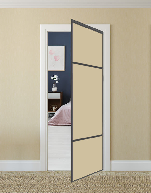 Nova Pivot Closet Doors - Style 10 | Glass Door | Swing Door | Beige