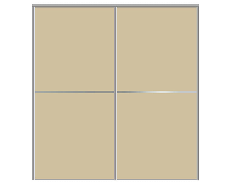 Nova Sliding Closet Doors - Style 02 | Glass Door | Beige