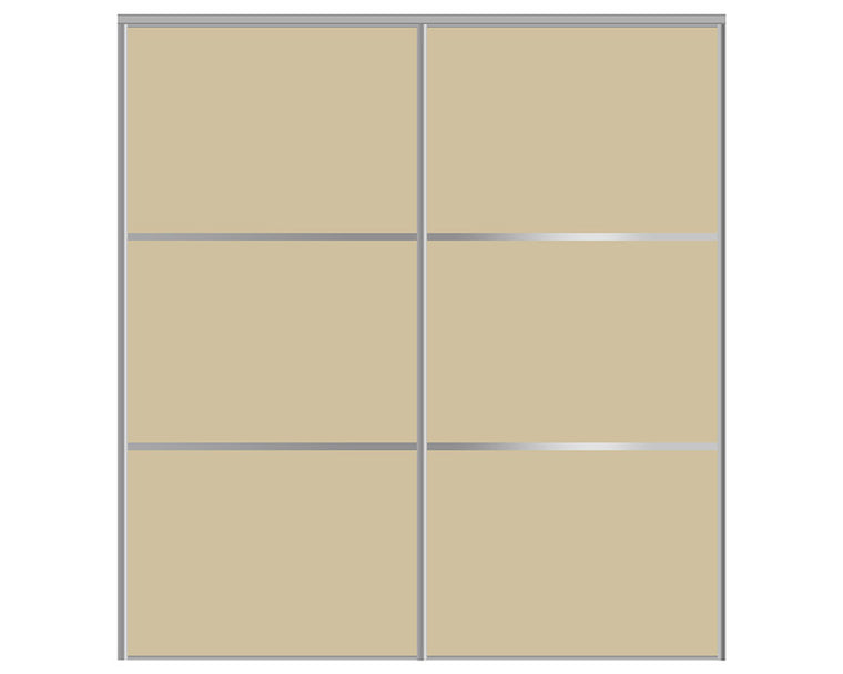 Nova Sliding Closet Doors - Style 03 | Glass Door | Beige