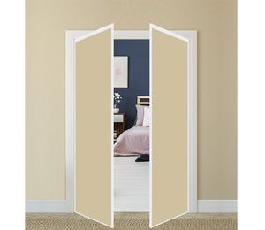 Nova Pivot Closet Doors - Style 01 | Glass Door | Swing Door | Beige | Buy Doors Online