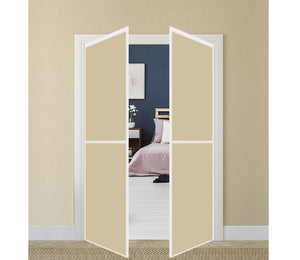 Nova Pivot Closet Doors - Style 02 | Glass Door | Swing Door | Beige | Buy Doors Online