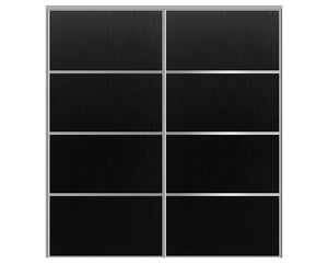 Nova Sliding Closet Doors - Style 04 | Panel Door | Black Ash | Buy Doors Online
