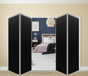 Nova Bi-Fold Closet Doors - Style 01 | Panel Door | Swing Door | Black Ash | Buy Doors Online