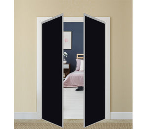 Nova Pivot Closet Doors - Style 01 | Glass Door | Swing Door | Black | Buy Doors Online