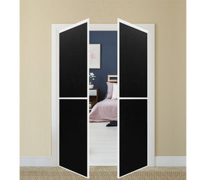 Nova Pivot Closet Doors - Style 02 | Panel Door | Swing Door | Black Ash | Buy Doors Online