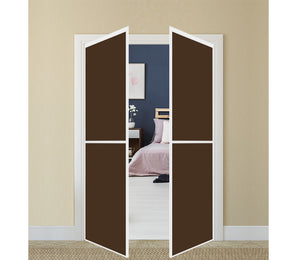 Nova Pivot Closet Doors - Style 02 | Glass Door | Swing Door | Brown | Buy Doors Online