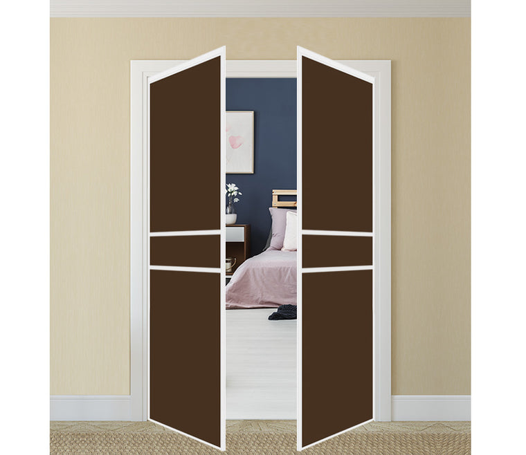 Nova Pivot Closet Doors - Style 07 | Glass Door | Swing Door | Brown