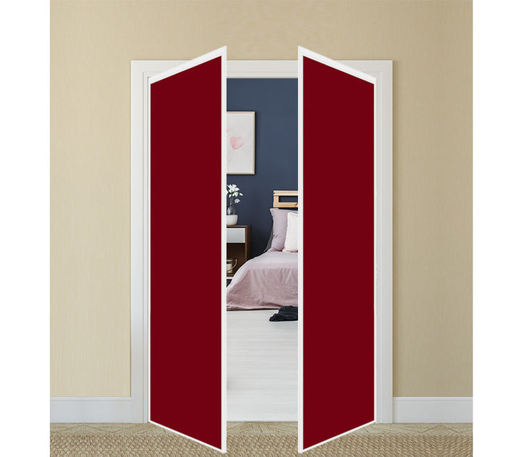 Nova Pivot Closet Doors - Style 01 | Glass Door | Swing Door | Burgundy