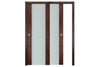 Nova Italia Vetro 2HC Prestige Brown Laminate Interior Door| ByPass Door | Buy Doors Online