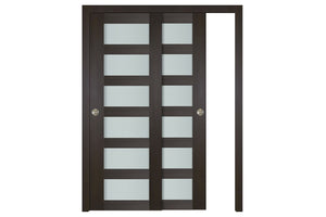 Nova Italia Vetro 6 Lite Premium Wenge Laminate Interior Door| ByPass Door | Buy Doors Online