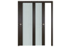 Nova Italia Vetro 1H Premium Wenge Laminate Interior Door| ByPass Door | Buy Doors Online