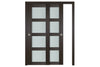 Nova Italia Vetro 4 Lite Premium Wenge Laminate Interior Door| ByPass Door | Buy Doors Online