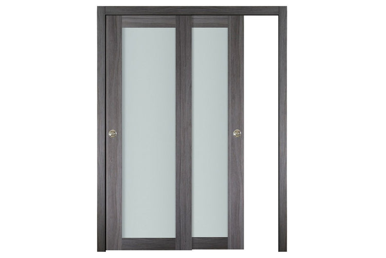 Nova Italia Vetro 1 Lite Swiss Elm Laminate Interior Door| ByPass Door