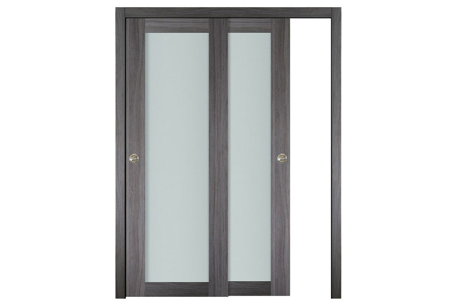 Nova Italia Vetro 1 Lite Swiss Elm Laminate Interior Door| ByPass Door